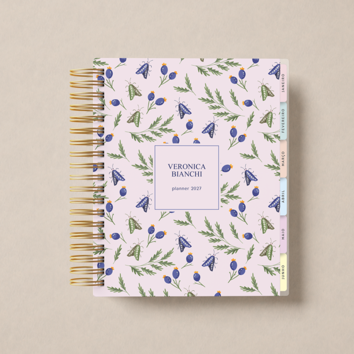 Planner Weekly Lavender Moth