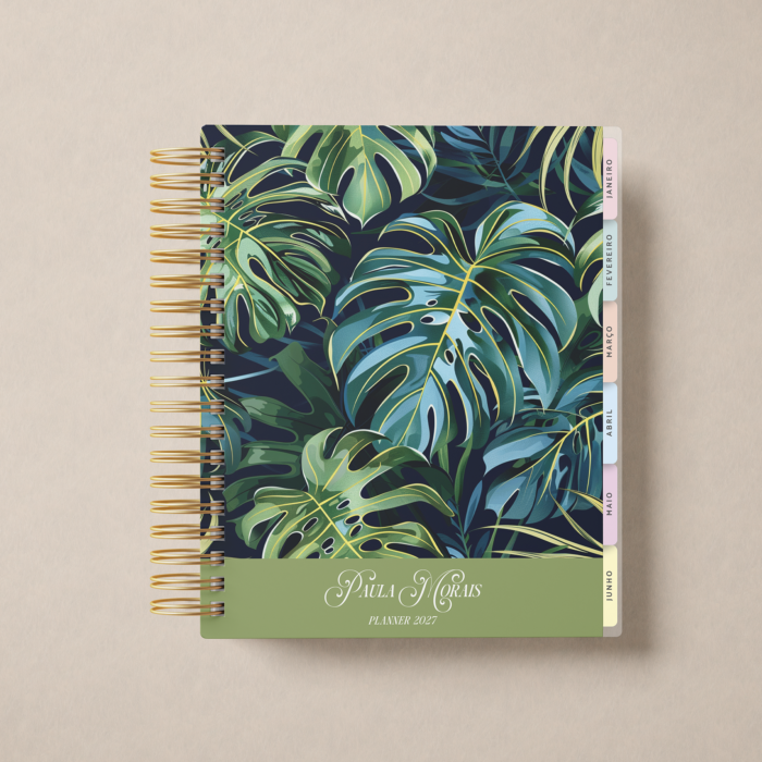 Planner Weekly Midnight Monstera