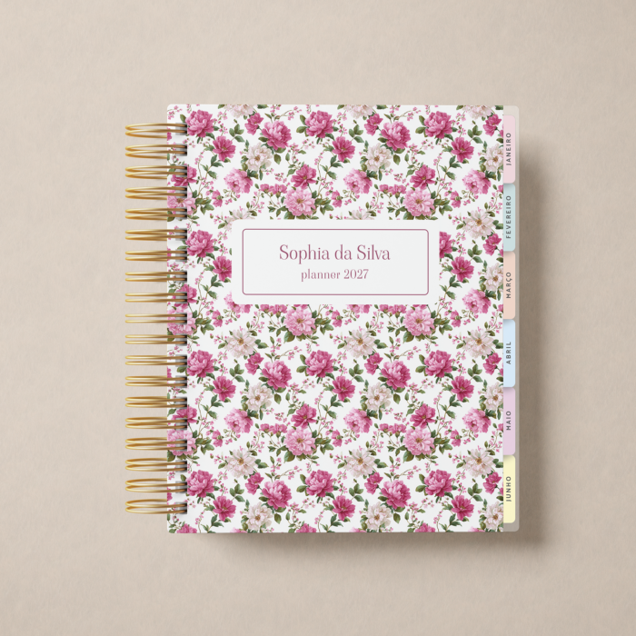Planner Weekly Rosé Bouquet